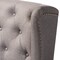 Baxton Studio Alira Grey Upholstered Walnut Wood Button Tufted Bar Stool Bench 160-9948 - alternate 5